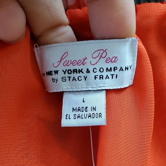 Sweet Pea For NY&Co By Stacy Frati Flora Wide Leg Flowy Pants L - Picture 6 of 9